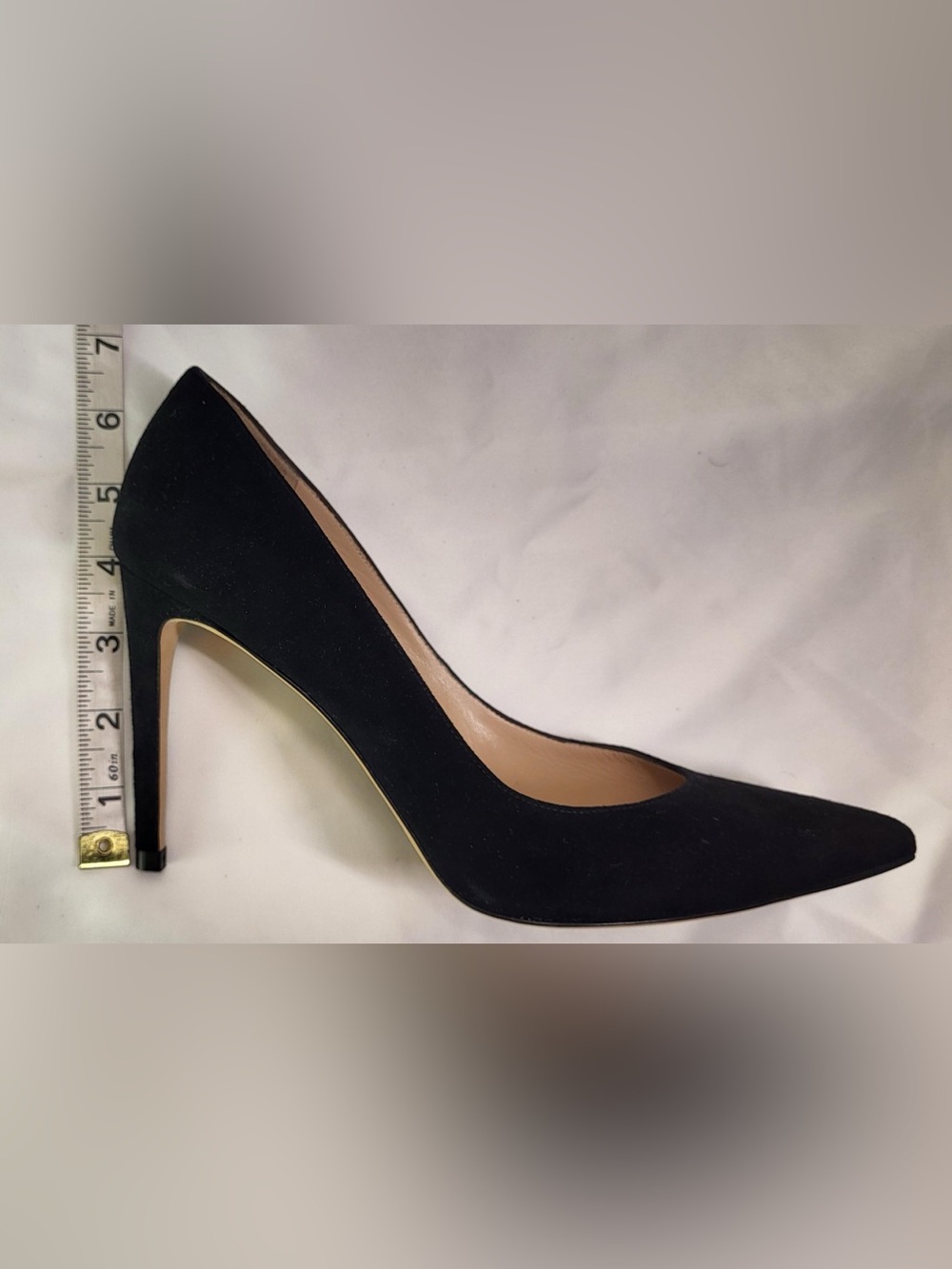 Stuart Weitzman "Royal" Black Suede Pointed Toe Stiletto Pumps - Size 8.5 - NWT - Picture 14 of 16